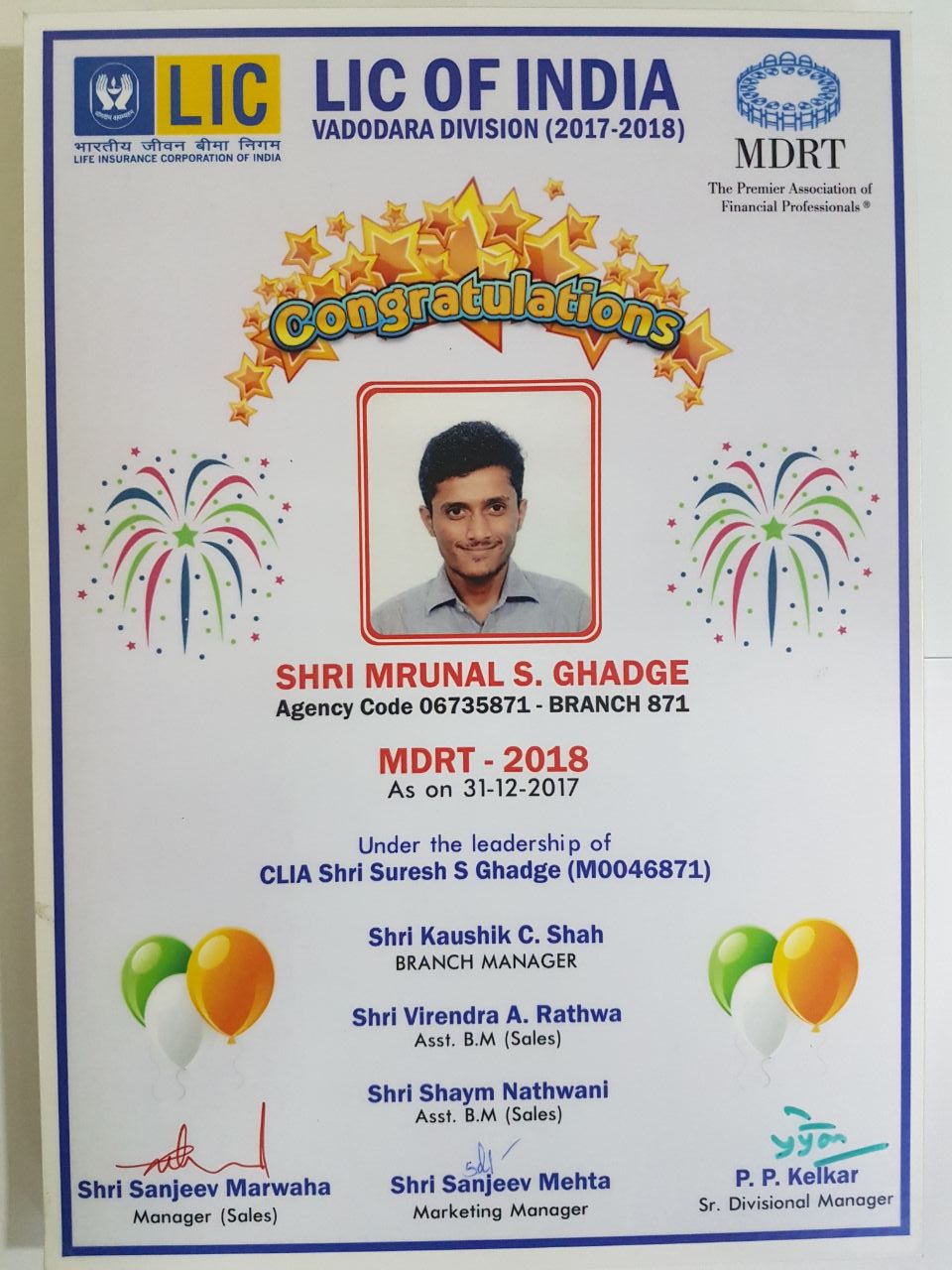LIC OF INDIA MDRT 2018
