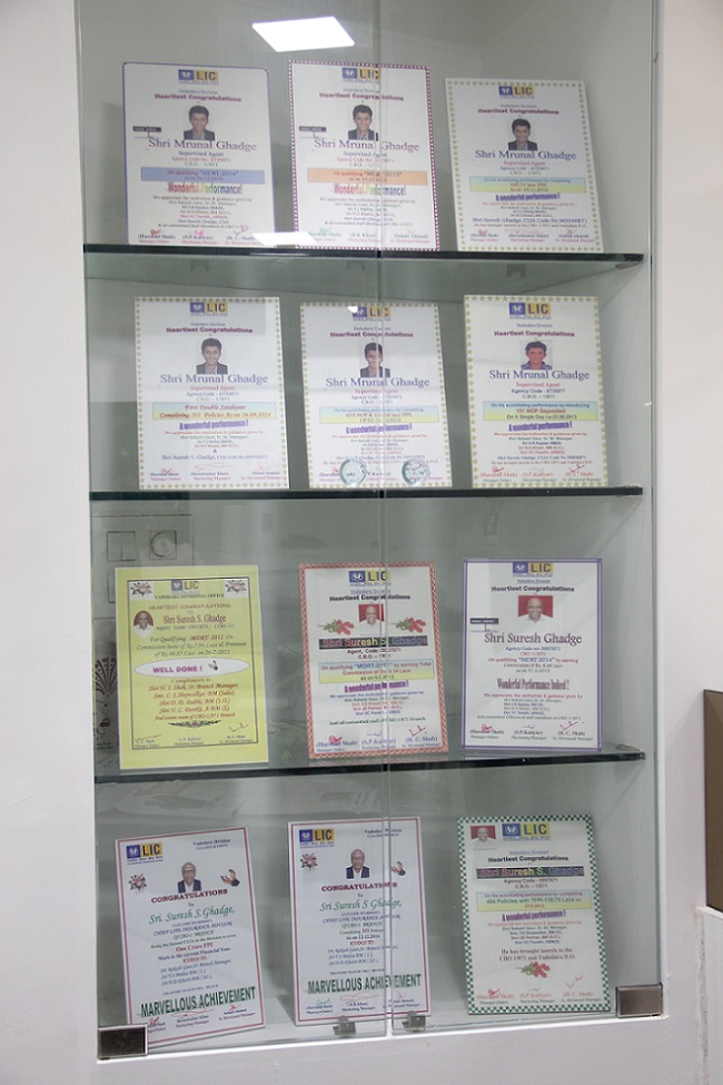 ALL LIC OF INDIA CERTIFICATES